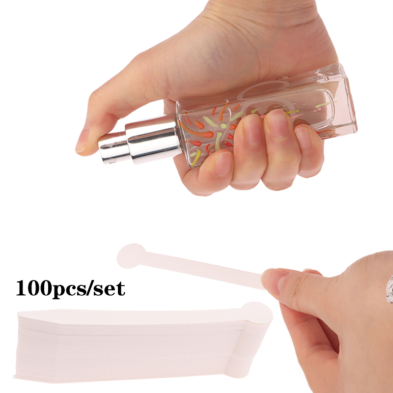 Perfume Fragrance Kit - 100 ชิ้นน้ําหอมแถบทดสอบน้ําหอมแถบทดสอบน้ํามันหอมระเหยเครื่องทดสอบกลิ่นน้ํามันหอมระเหยกระดาษทดสอบน้ําหอมชุด