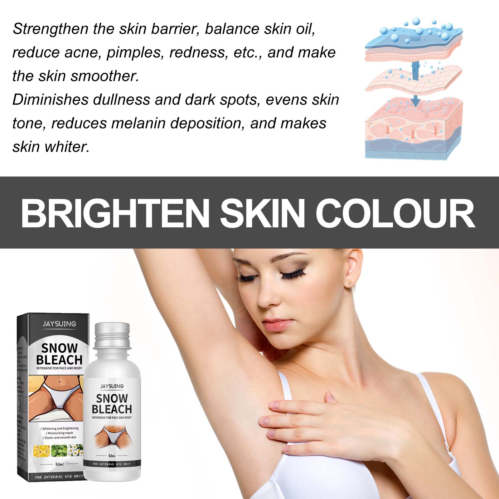 Body Snow Bleach ครีม Nicotina - Perfume Zara บทวิจารณ์และราคา